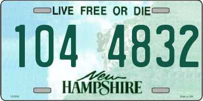NH license plate 1044832