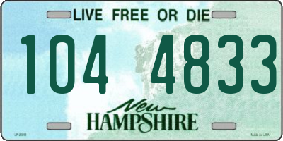 NH license plate 1044833