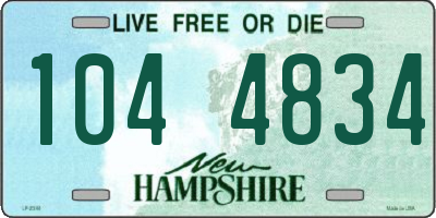 NH license plate 1044834