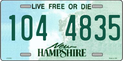 NH license plate 1044835