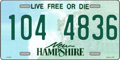 NH license plate 1044836