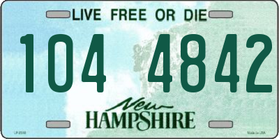 NH license plate 1044842