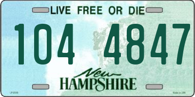 NH license plate 1044847