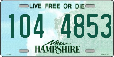 NH license plate 1044853
