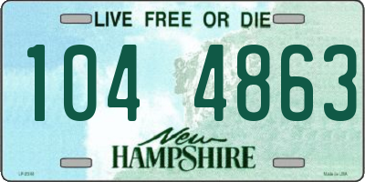 NH license plate 1044863