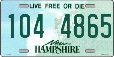 NH license plate 1044865