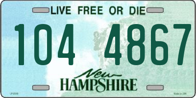 NH license plate 1044867