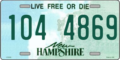 NH license plate 1044869