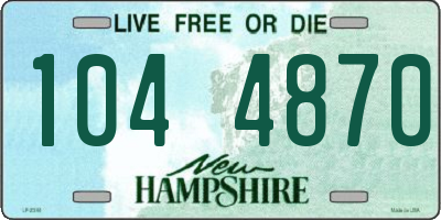 NH license plate 1044870