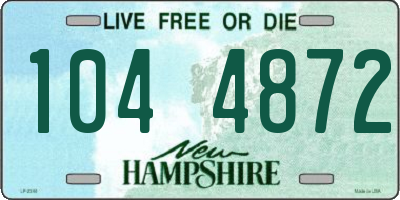 NH license plate 1044872