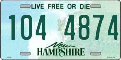 NH license plate 1044874