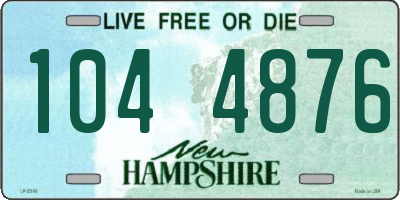 NH license plate 1044876