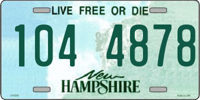 NH license plate 1044878