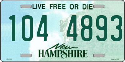 NH license plate 1044893