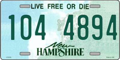 NH license plate 1044894