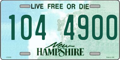 NH license plate 1044900
