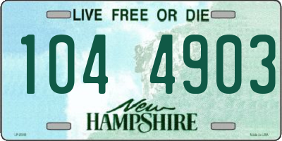 NH license plate 1044903