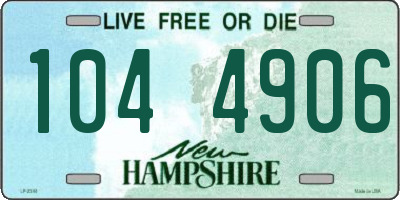 NH license plate 1044906