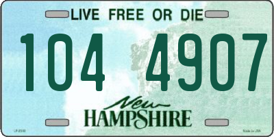 NH license plate 1044907