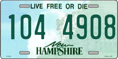 NH license plate 1044908