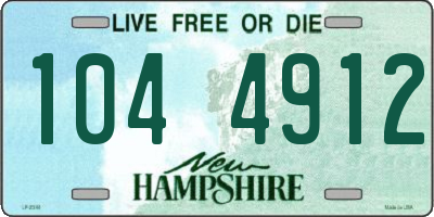 NH license plate 1044912