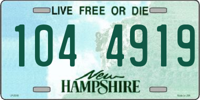 NH license plate 1044919