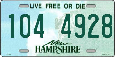 NH license plate 1044928