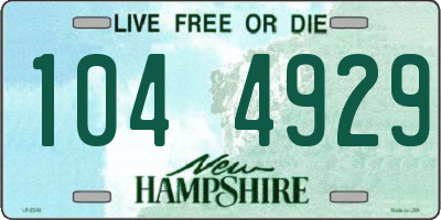 NH license plate 1044929