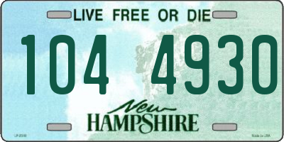 NH license plate 1044930