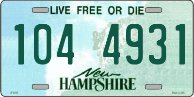 NH license plate 1044931