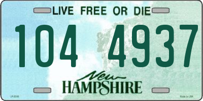 NH license plate 1044937