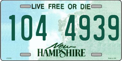 NH license plate 1044939