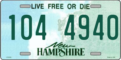 NH license plate 1044940