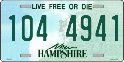 NH license plate 1044941