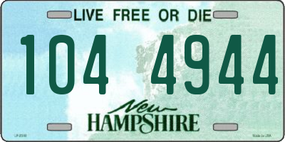 NH license plate 1044944