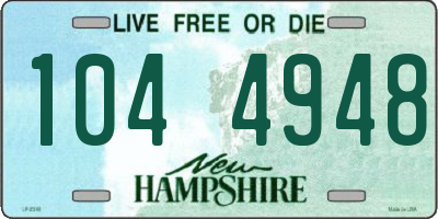 NH license plate 1044948