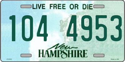 NH license plate 1044953