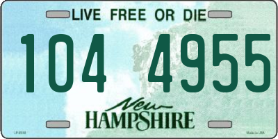 NH license plate 1044955