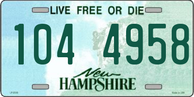 NH license plate 1044958