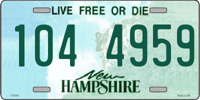 NH license plate 1044959