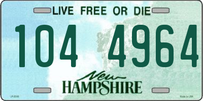 NH license plate 1044964