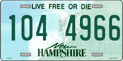 NH license plate 1044966
