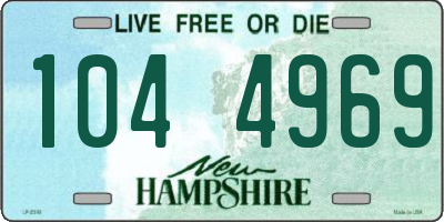 NH license plate 1044969