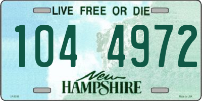 NH license plate 1044972