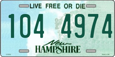 NH license plate 1044974