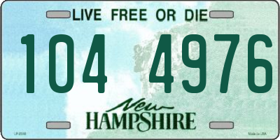 NH license plate 1044976