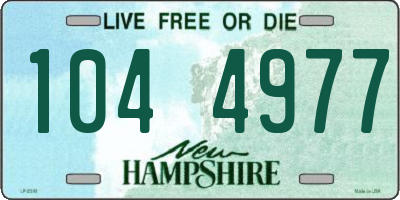 NH license plate 1044977