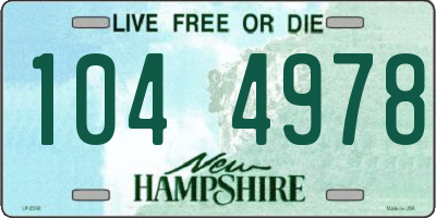 NH license plate 1044978