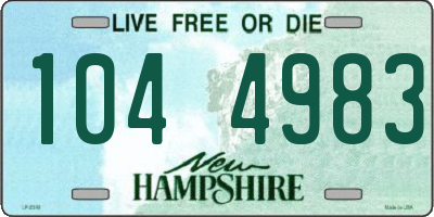 NH license plate 1044983