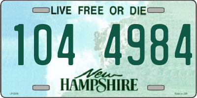 NH license plate 1044984